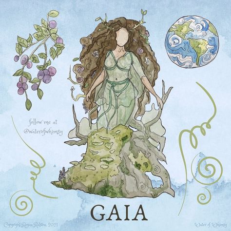 Water of Whimsy | Gaia is a Goddess in Greek mythology who is the personification of Earth. She is wife and mother of Uranus, with whom she bore the Titans… | Instagram Water Of Whimsy, Gaia Greek Goddess, Gaia Goddess, Greek Mythology Gods, Green Witchcraft, Wiccan Magic, Greek Gods And Goddesses, Fantasy Magic, Greek And Roman Mythology