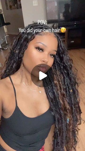 Sydney M on Instagram: "Yes I have some colored locs you’re seeing right!😂 I’m thinking about offering some ombré next year! Woo woo!!! (I’m not doing long ass locs like this no mo) This style Lasts 2-4months. Hair is included. SUPER LIGHTWEIGHT/FLEXIBLE and very natural 😍 *I don’t own the rights to this song* ————————————————————————————— #fauxlocs #goddesslocs #fauxlocsmd #goddesslocsmd #fauxlocsdc #goddesslocsdc #goddesslocsmaryland #fauxlocsmaryland #distressedlocs #coolielocs #boholocsmd #boholocsdc #boholocsdmv #distressedlocsmd #distressedlocsdmv #coolielocs #goddesslocsla #fauxlocsla #distressedlocsla #goddesslocscali" Goddess Soft Locs With Color, Boho Goddess Locs Short, Sew In With Locs, Ombre Goddess Locs, Large Boho Locs, Jah Locs Hairstyles, Locs With Curly Pieces, Boho Distressed Locs, Distressed Boho Locs