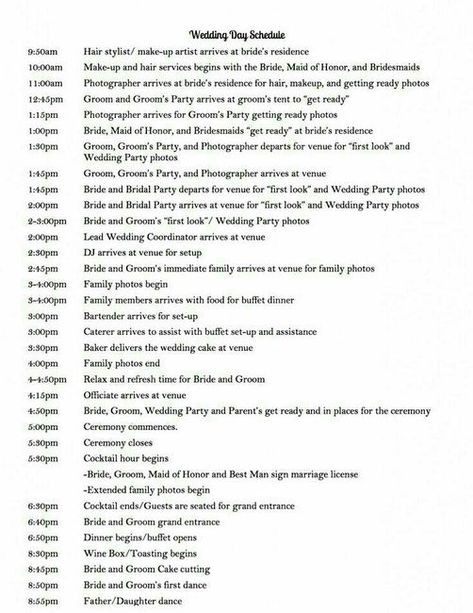 Wedding Day Timeline 5pm Ceremony, Wedding Coordinator Checklist, Wedding Day Timeline Template, Wedding Checklist Budget, Wedding Day Schedule, Wedding Schedule, Event Planning Tips, Day Schedule, Wedding Day Timeline