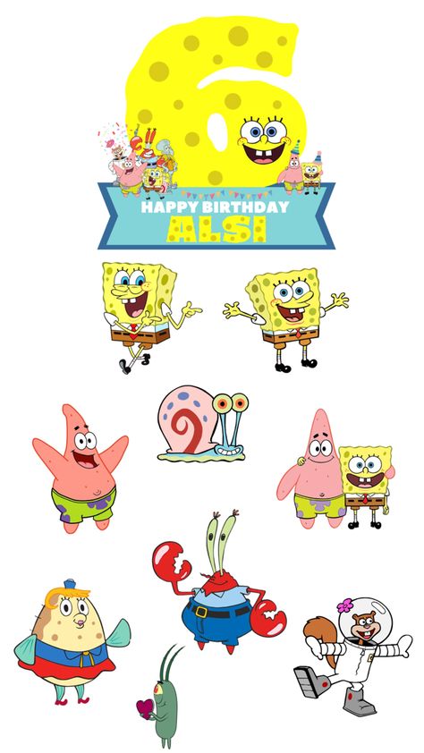 Spongebob Birthday Topper Birthday Topper, Spongebob Birthday, Mr Krabs, Spongebob Squarepants, Cake Topper, Cake Toppers, Cake, Birthday, Quick Saves