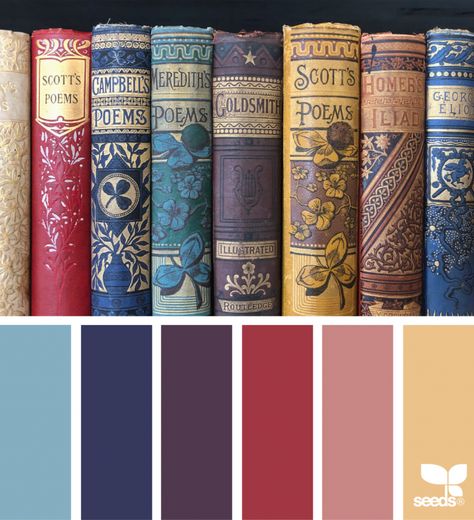 This is one of my favorites!  Color Library | design seeds | Bloglovin’ Library Color Palette, Seeds Color, Palette Design, Bleu Pastel, Design Seeds, Color Balance, Colour Board, Color Stories, World Of Color