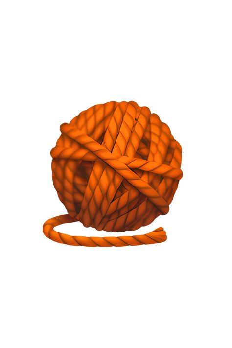 The emoji 🧶 depicts a ball of yarn. The ball is made up of multiple strands of yarn that are wound together in a circular shape. The color of the yarn may vary depending on the platform, but it is typically depicted as a light shade of brown or beige. The texture of the yarn is also visible, with small bumps and loops visible on the surface of the ball. Overall, the emoji accurately represents the appearance of a ball of yarn. Fall Emojis, Emoji Aesthetic, Png Emoji, Aesthetic Emojis, Ios Emojis, Apple Emojis, Ios Emoji, Icon Emoji, Iphone Stickers