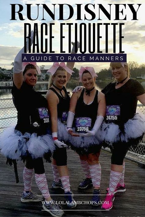 RunDisney race etiquette - a guide to everything manners when running races at Disney, especially Disney's Princess Half Marathon Disney Marathon Costumes, Disney Princess Marathon, Disney 5k, Rundisney Princess, Half Marathon Tips, Disney Half Marathon, Disney Running, Disney Races, Disney Princess Half Marathon