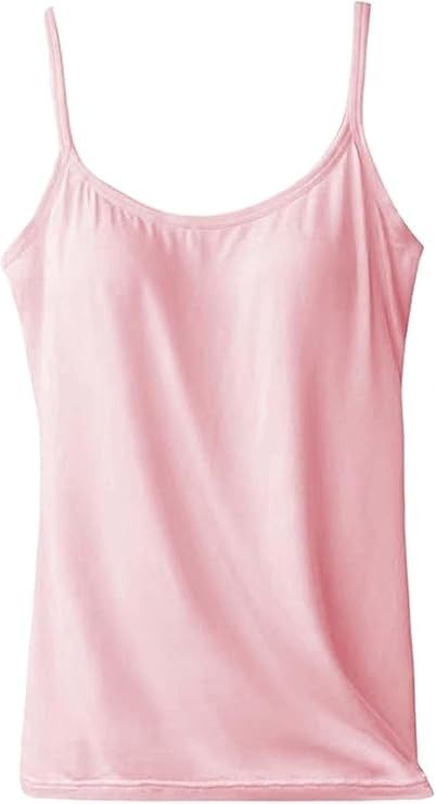 Tank Tops with Built in Bras, Womens Camisole Plus Size Workout Tops, Adjustable Spaghetti Strap Camisole(Pink,2XL) : Amazon.ca: Clothing, Shoes & Accessories Tops With Built In Bras, Plus Size Workout, Womens Camisoles, Workout Tops, Spaghetti Strap, Spaghetti, Built In, Shoe Accessories, Shoes Accessories