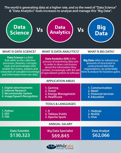 Data Science vs Big Data vs Data Analytics Infographic Data Analytics Infographic, What Is Data Science, Computer Science Programming, What Is Data, Data Science Learning, Learn Computer Coding, Computer Knowledge, Big Data Analytics, Computer Basics