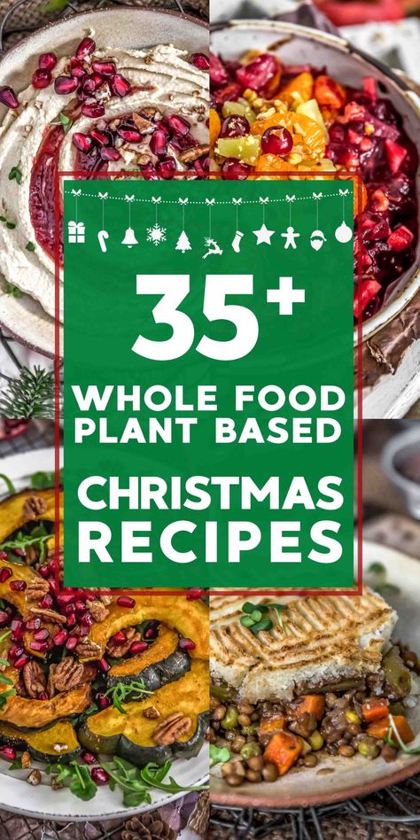 Healthy Vegan Christmas Recipes, Plant Based Christmas Dinner, Plant Based Christmas Recipes, Christmas Food Healthy, Vegan Christmas Meals, Vegan Christmas Food, Christmas Healthy Recipes, Healthy Christmas Food, Vegan Christmas Dinner Recipes