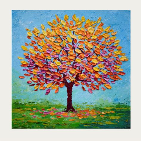 This is an Original art Fall Tree painting, Autumn Tree of life artwork painted on a panel.Size 12 by 12 inches (30 by 30 cm).THIS Artwork IS ORIGINAL, READY TO SHIP.100% hand painted,Painter Juliya JC.The painting is signed Materials: oil paints, panel.Delivery of this painting Standard shipping from Russia.The painting will be safely packed for delivery.Ship with tracking number.Free worldwide shipping with 2 to 3 business days for order processing. After the order dispatch, the estimated deli Tree Of Life Artwork, Fall Tree Painting, Tree Painting Canvas, Oil Painting Woman, Life Artwork, Whimsical Art Paintings, Fall Tree, Autumn Tree, Art Tree