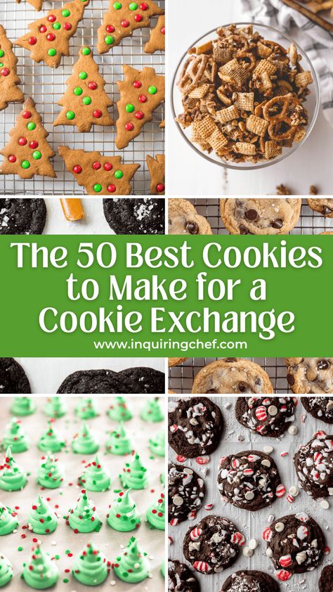 The 50 Best Cookies to Make for a Cookie Exchange Impressive Cookies, Cookies For A Cookie Exchange, Buttercream Frosting Recipe Easy, Christmas Cookie Exchange Party Ideas, Peppermint Brownie Cookies, Soft Snickerdoodle Cookies, Christmas Cookie Exchange Recipes, Cookie Swap Party, Christmas Cookie Swap