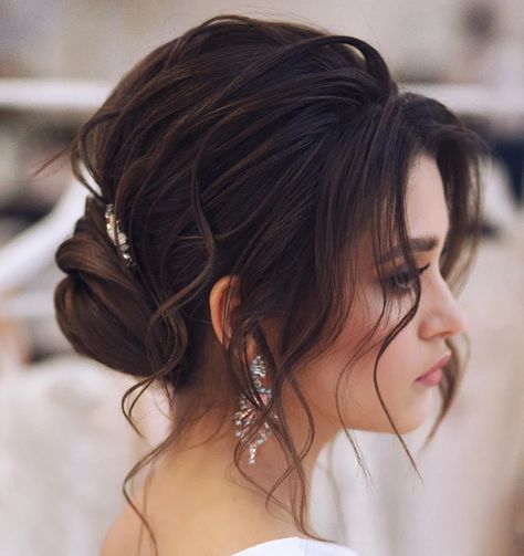 50 New Updo Hairstyles for Your Trendy Looks in 2020 - Hair Adviser Brunette Updo, Loose Updo, Updo Styles, Long Hair Updo, Low Bun, Updo Hairstyles, Penteado Cabelo Curto, Curly Bob Hairstyles, Asian Hair