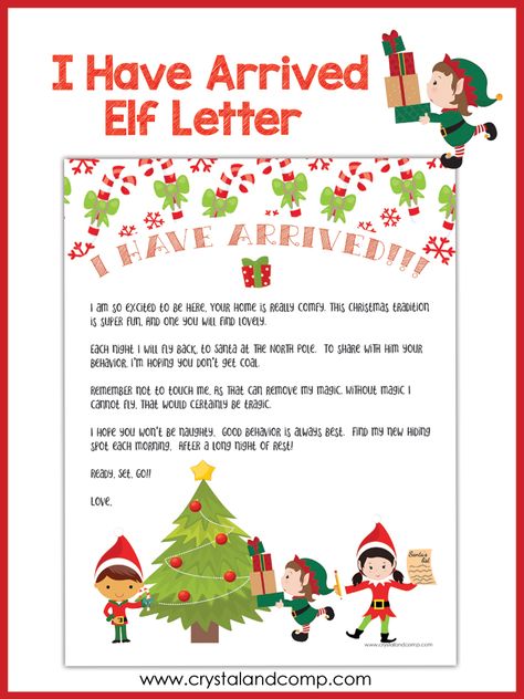 This printable is one that will bring a smile to your kiddos face as you welcome Elf on the Shelf back for another holiday season of fun! #elfontheshelfideas #elfontheshelf #freeprintables #arrivalletter Elf Brings Advent Calendar Letter, Elves Arrival Letter, Letter From Elf On The Shelf Arrival Classroom, Elf On The Shelf Printables Free Templates Letter From Santa, Elf On The Shelf Early Arrival Letter, New Elf Letter, Free Elf On The Shelf Welcome Letter, First Day Elf On The Shelf Ideas Free Printables, Elf On The Shelf Greeting Letter