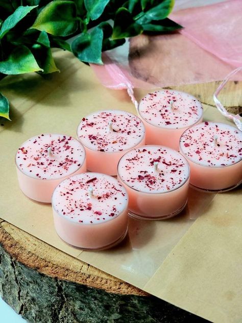 Cherry Blossom Tea, Cherry Blossom Candle, Sakura Wedding, Japanese Candles, Spring Candles, Tea Party Decorations, Tealight Candles, Wedding Tea, Citronella Candles