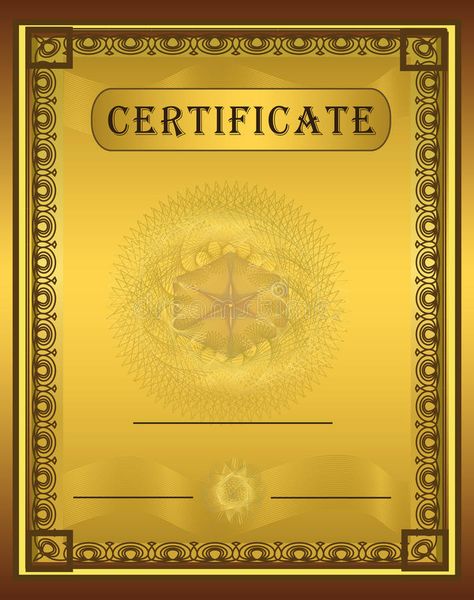 Gold Certificate Template, Certificate Design Template, Gold Certificate, Certificate Design, Vector Free Download, Vector Template, Certificate Templates, Merchandise Design, Sample Resume