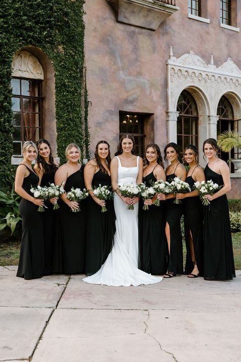 Black and White Themed wedding at the Howey Mansion Natural Light Architecture, Howey Mansion, White Themed Wedding, Wedding Entourage, Estate House, Sedona Wedding, Mediterranean Design, Dream Wedding Ideas Dresses, Future Wedding Plans