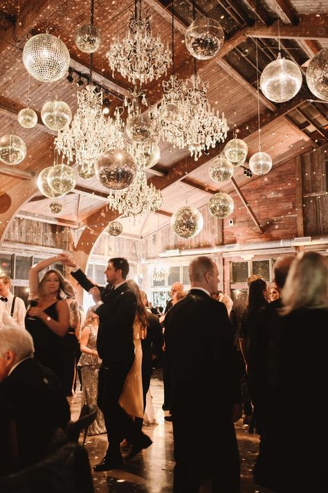 25 Cool Ways to Use Disco Balls in Your Wedding - hitched.co.uk New Years Wedding, Nye Wedding, Disco Balls, Wedding Mood Board, Wedding Mood, Here Comes The Bride, Twin Flame, Disco Ball, Wedding Arch