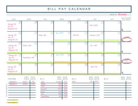 budgeting calendar for biweekly budgets Monthly Budget Worksheet, Calendar Aesthetic, Bill Calendar, Weekly Budget Template, Budget Calendar, Budget Planner Free, Monthly Budget Printable, Bill Pay, Budget Help