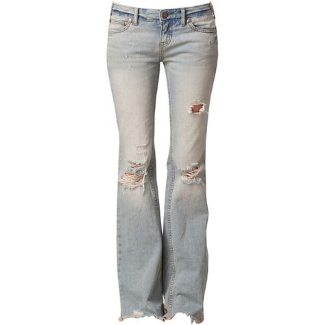 Free People Flare Destroyed Jeans ($235) ❤ liked on Polyvore Jeans Polyvore, Jeans Tall, Free People Flares, Destructed Jeans, Jeans Destroyed, Torn Jeans, Stylish Jeans, Jeans Ripped, Fashion Jeans