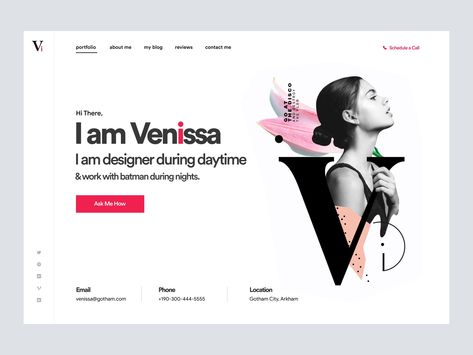 Personal Homepage Design, Cv Website Inspiration, Website Hero Design Inspiration, Best Portfolio Design Ideas, Personal Website Design Ideas, Design Portfolio Website Layout, Graphic Design Website Inspiration, Personal Blog Website Design, Website Portfolio Design Inspiration