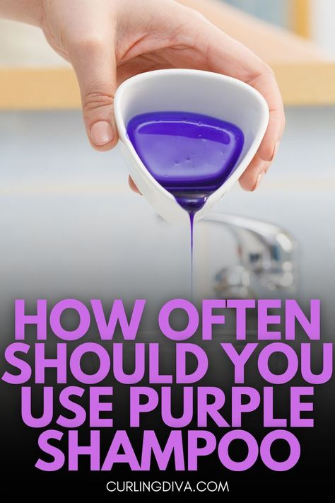 How often should you use purple shampoo Best Purple Shampoo Blondes, Homemade Shampoo Recipes, Purple Shampoo For Blondes, Best Purple Shampoo, Shampoo For Gray Hair, Brassy Blonde, Brassy Hair, Purple Shampoo And Conditioner, Homemade Shampoo