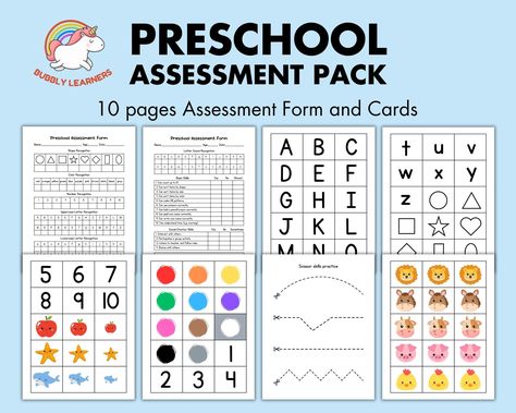 Preschool Assessment Forms Printable, Prek Assessment, Printable Preschool Evaluation Forms, Teacher Resources, Development, Day Care by BubblyLearners on Etsy Preschool Evaluation, Prek Assessment, Preschool Assessment Forms, Preschool Assessment, School Preparation, Evaluation Form, Preschool Teachers, Early Childhood Learning, Assessment Tools