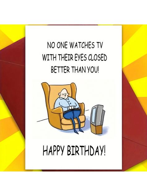 1pc,Funny Birthday Card For Men, Funny Birthday Card For Dad, Husband, Grandpa, Watching TV With Eyes Closed Card, Small Business Supplies, Thank You Card, Birthday Gift, Card, Unusual Items, Gift CardI discovered amazing products on SHEIN.com, come check them out! Father’s Day Card For Grandad, Card Ideas For Father's Day, Father’s Day Cards For Your Grandpa, Funny Fathers Day Cards Hilarious, Funny Father’s Day Cards, Cute Fathers Day Cards, Homemade Birthday Cards For Dad, Grandpa Fathers Day Card, Father’s Day Cards