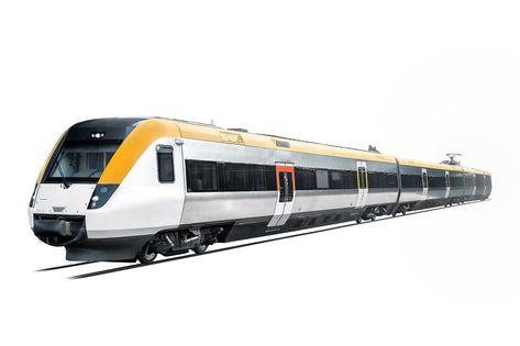 Commuter train is coming out from the white background. White Backround, Transportation Vehicles, Commuter Train, Train Pictures, Light Rail, Background White, Photography Tutorials, Spacecraft, Coming Out