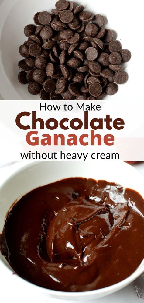 chocolate ganache with milk Chocolate Ganache Without Heavy Cream, Ganache Without Heavy Cream, Chocolate Ganache With Milk, Chocolate Ganache Without Cream, Ganache With Milk, Ganache Recipe Easy, Make Frosting, Gluten Free Chocolate Cake Recipe, Easy Chocolate Ganache