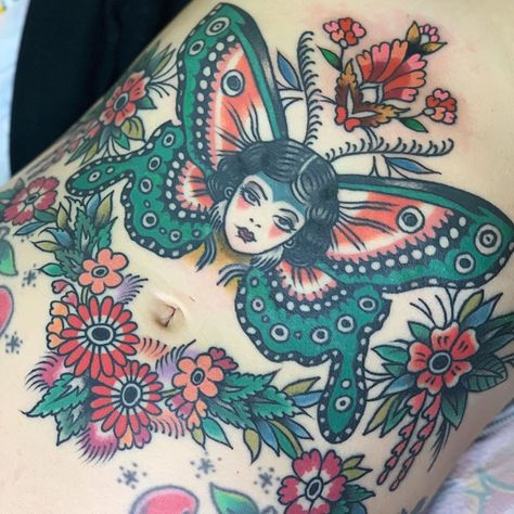 @morganhabe on Instagram: “Butterflies in, or perhaps on your stomach? My sweet @nursewolff @classictattootx” Tattoo Art, Art Tattoo, Butterflies, Tattoos, Animals, On Instagram, Instagram, Art