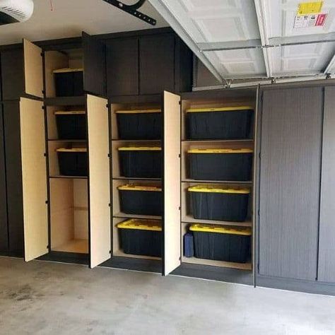 Garage Cabinets Diy, Casa Garage, Garage Storage Inspiration, Diy Garage Storage Cabinets, Plan Garage, Garage Design Interior, Garage Organisation, Garage Cabinet, Garage Laundry