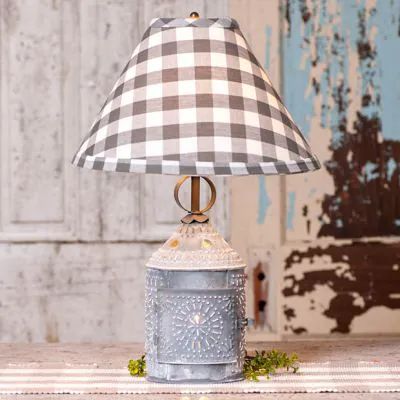 THE FRENCH HARE | Shop Sales Events Antique Farmhouse Tall Wall Art, Lantern Table Lamp, Farmhouse Table Lamps, Rustic Farmhouse Table, Punched Tin, Paul Revere, Stamped Metal, Check Fabric, Bedroom Ceiling Light