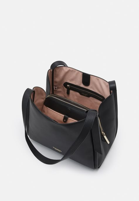 kate spade new york KNOTT PEBBLED LARGE SHOULDER BAG - Handbag - black Shoulder Bag Outfit, Uni Bag, Tote Bags For School, Kate Spade Handbag, Shoulder Bags For School, Cute Modest Outfits, Handbag Essentials, Large Handbag, Bag Obsession