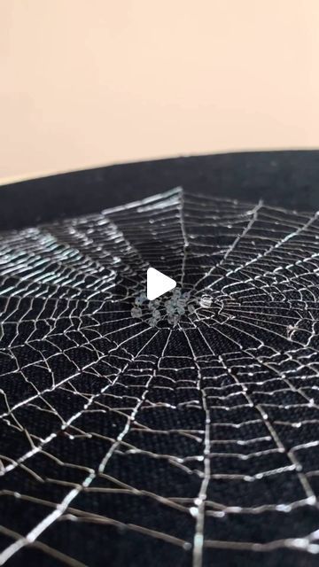 Spider web embroidery found on sidhu_embroidery on Instagram Embroidered Spider Web, Embroidery Spider Web, Spiderweb Tutorial, Beaded Spiderweb, Beaded Spider Web, Spiderweb Embroidery, Spider Web Embroidery, Web Embroidery, Diy Gothic