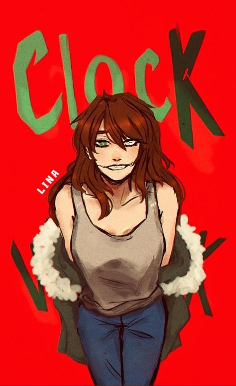 clockwork by linayar on DeviantArt Clockwork Creepypasta Fanart, Female Slashers, Clockwork Fanart, Clockwork Creepypasta, Creepypasta Fanart, All Creepypasta Characters, Creepypasta Slenderman, Creepypasta Girls, Creepypasta Cosplay