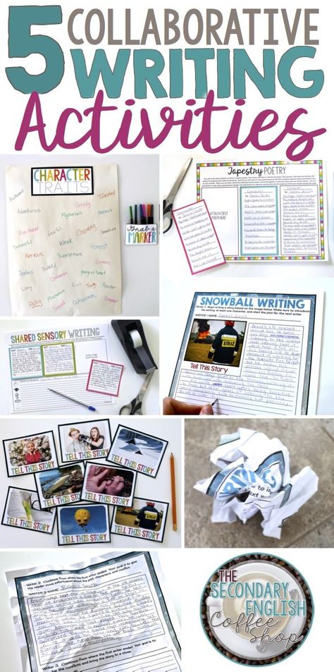 Bring collaborative writing into your classroom with these 5 engaging, low-prep collaborative activities that you can use in your class tomorrow. Grade 8 Writing Activities, Grade 5 Language Arts Activities, 6 1 Traits Of Writing Lessons Ideas, Grade 6 Writing Activities, Grade 6 Activities Ideas, Creative Writing Activities Elementary, 6th Grade Writing, Writing Club, Creative Writing Activities