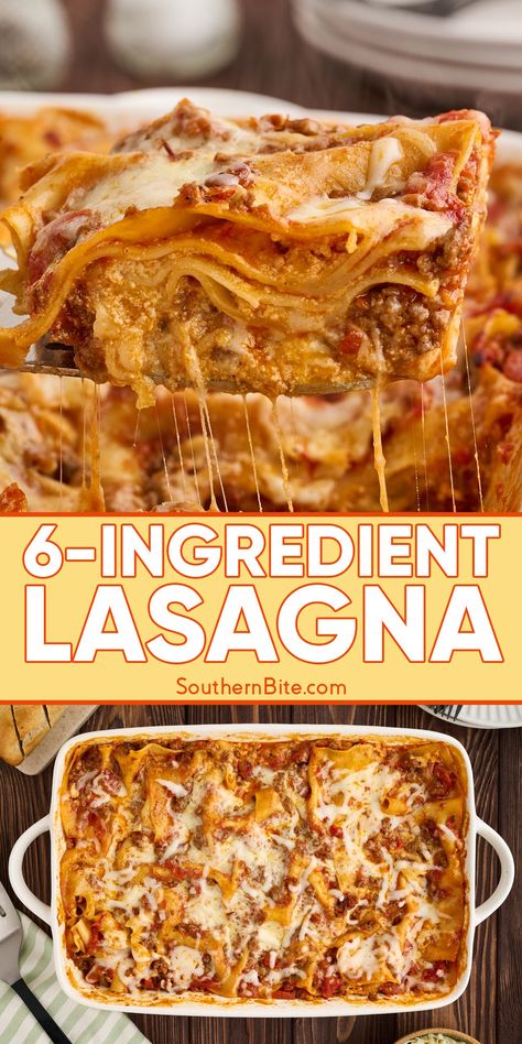 Easiest Lasagna Lasagna Recipe Extra Cheese, Ground Beef Lasagna Recipe Easy, Easy Lasagne Recipes Simple, Eggless Lasagna Recipe, Easy Lasagna Recipe Without Ricotta, Egglife Recipes, Lasagna Ideas, Lasagna Sheets Recipe, Simple Lasagna Recipe