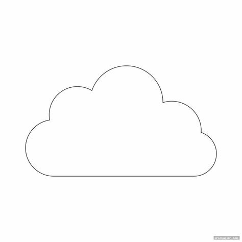 Cloud Stencil Template, Cloud Pattern Printable, Cloud Sewing Pattern, Cloud Cutout Template, Printable Clouds Free, Cloud Stencil Template Free Printable, Free Cloud Printable, Cloud Outline Drawing, Large Cloud Template Free Printable