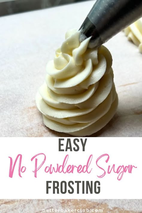 Thick Frosting Recipe, Icing Without Icing Sugar, Flour Frosting Recipe, Cookie Cake Icing, Frosting Without Powdered Sugar, Buttercream Frosting Recipe Easy, Vanilla Icing Recipe, Easy Vanilla Frosting, Make Frosting