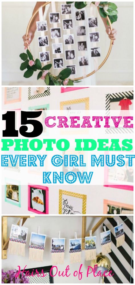 Unique Frames For Pictures, Pictures Boards Ideas, Diy Photo Collage Ideas Creative, Diy Picture Collage Ideas, Photo Banner Ideas, Photo Wall Ideas, Picture Collages, Art Ideas For Teens, Photowall Ideas