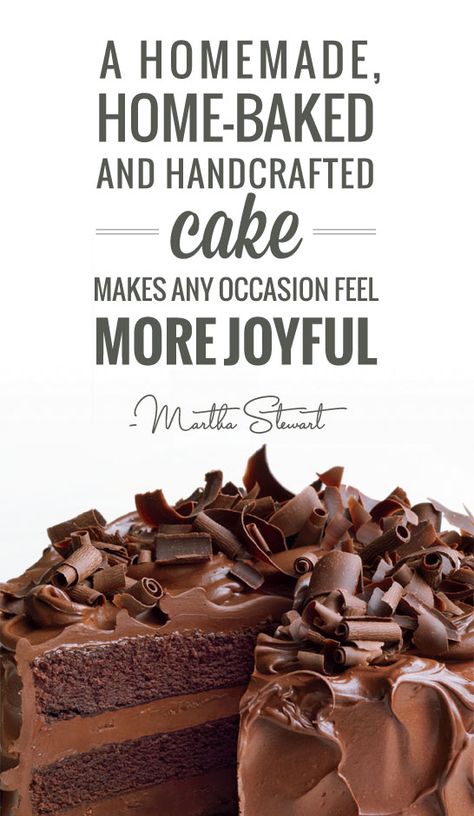 absolutely agree!  |  Talking Cakes with Martha Stewart |  Exclusive Interview & Recipe | TheCakeBlog.com Chocolate Cake Quotes, Cake Quotes Funny, Dessert Quotes, Cupcake Quotes, Chocolate Espresso Cake, Baking Quotes, Cake Quotes, Martha Stewart Recipes, Homemade Chocolate Cake