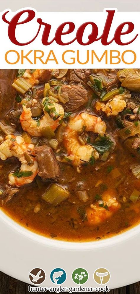 Okra Gumbo Recipe, Okra Shrimp, Creole Gumbo Recipe, Gumbo Recipe Okra, Gumbo Recipe Easy, Okra Gumbo, Creole Gumbo, Cajun Gumbo, Gumbo File