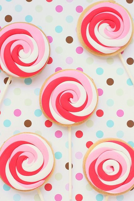 Lollipop Cookies, Bar A Bonbon, Fresh Fruit Recipes, Cookie Pops, Pretty Cookies, Creative Cookies, Cookie Inspiration, Cute Cookies, Cookie Art