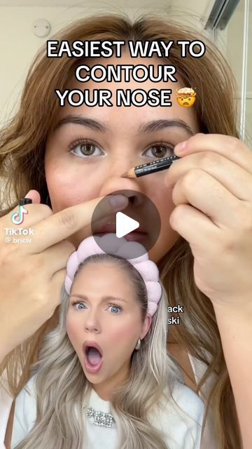 Contour Makeup Before And After, Contour Nose Button, Contouring Nose Tutorial, How To Contour Your Bulbous Nose, Best Way To Contour Nose, Contouring Bulbous Nose, Nose Contouring Hacks, Easy Make Up Hacks, How To Contour Big Nostrils