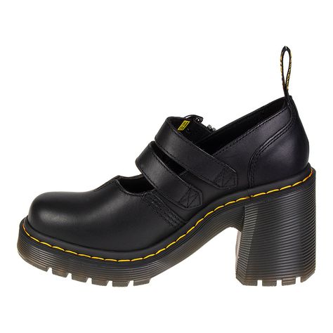 Dr Martens Style, Work Heels, Martens Style, Xmas List, Dr Martens Boots, Classic Heels, Buckled Heels, List Ideas, Blue Sandals