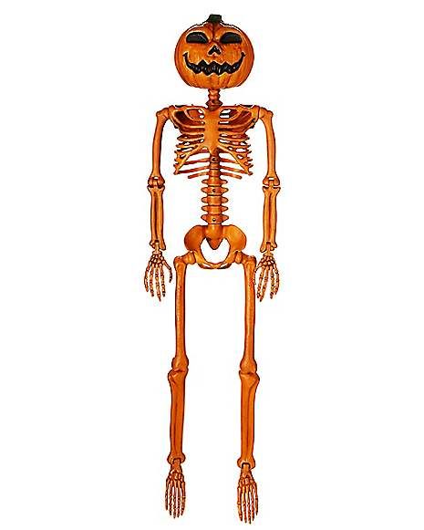 3 Ft Rotten Pumpkin Skeleton Hanging Prop - Spirithalloween.com Rotten Pumpkin, Skeleton Body, Decor Stand, Pumpkin Skeleton, Halloween Hocus Pocus, Felt Pumpkins, Spencers Gifts, Christmas Hacks, Halloween Door Decorations