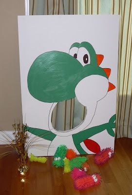 Diy Super Mario Birthday Party, Mario Party Games Diy, Kirby Party Games, Yoshi Themed Birthday, Yoshi Birthday Party Ideas, Yoshi Party Ideas, Kirby Party Ideas, Yoshi Birthday Party, Mario Birthday Party Games