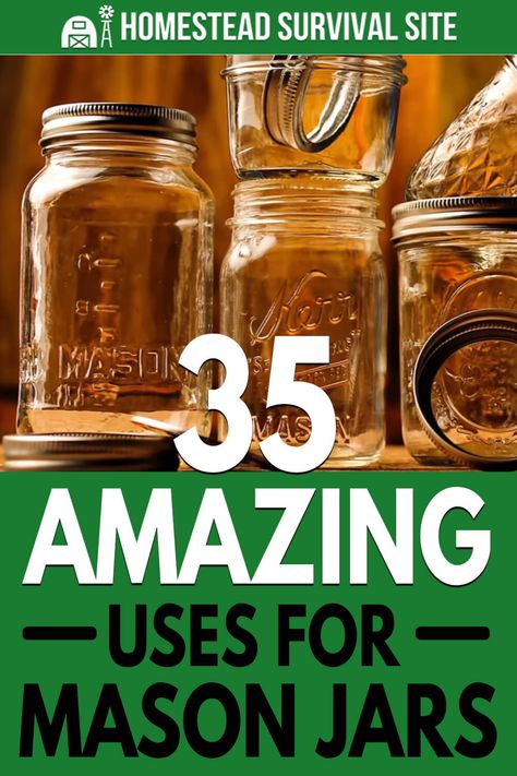 Mason Jar Repurpose, Ways To Use Mason Jars, Storing Mason Jars, Canning Jar Ideas, Mason Jar Uses, Mason Jar Storage Ideas, Survival Stockpile, Homestead Equipment, Canning Jars Crafts