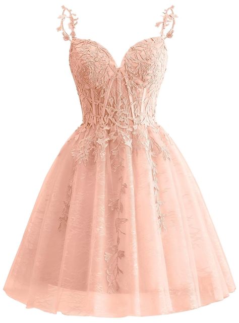 Homecoming Dresses Target, Homecoming Dress Inspo Pink, Rose Gold Sweet 16 Dress Short, Havana Nights Hoco Dress, Cinderella Homecoming Dress, Grade 11 Dance Dresses Short Prom, Masquerade Ball Dresses Short, Cute Dama Dresses, Winter Formal Dresses Knee Length