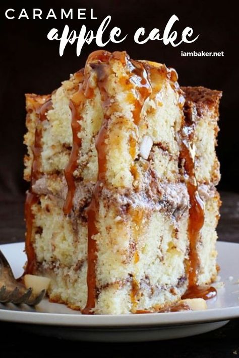 Enjoy the remaining days of wall with this easy Caramel Apple Cake! If you love both caramels and apples, you'll never missed out on this easy cake recipe. Bake it now and enjoy the rest of fall days!