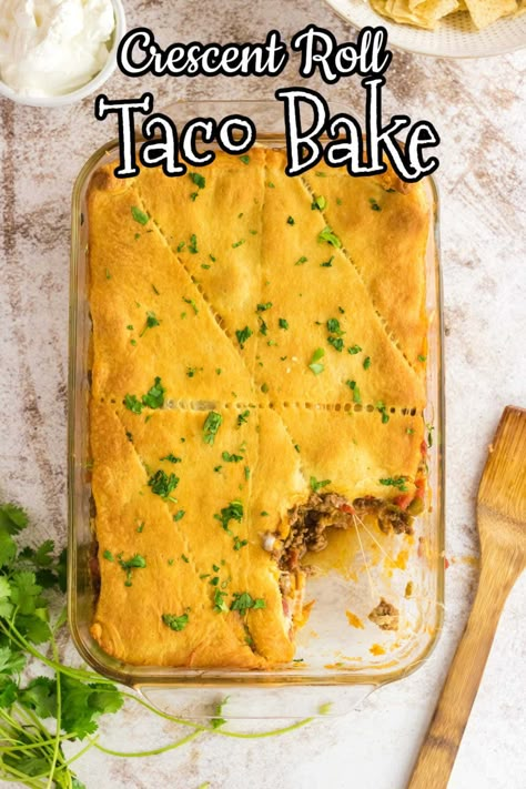 Crescent Roll Burrito Bake, Crescent Roll Enchiladas, Cresant Rolls Meals, Taco Casserole Crescent Rolls, Cresent Roll Taco Casserole, Pillsbury Crescent Taco Bake, Crescent Roll Recipes Dinner Casseroles, Taco Cresent Rolls, Mexican Crescent Roll Recipes