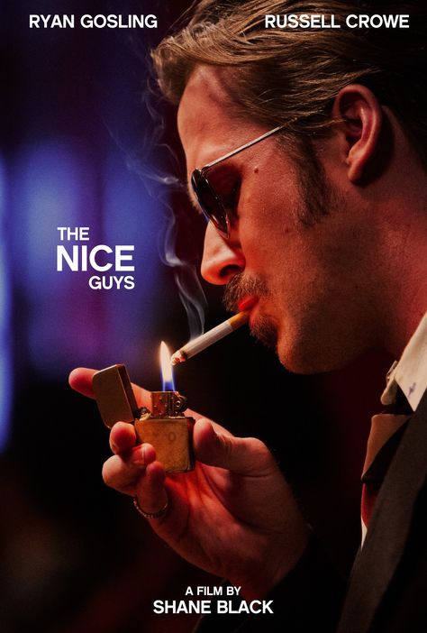 The Nice Guys Movie Poster, The Nice Guys Poster, Ryan Gosling Movie Poster, The Nice Guys Wallpaper, The Nice Guys Movie, Interesting Posters, Ryan Gosling Movies, The Nice Guys, Iconic Poster