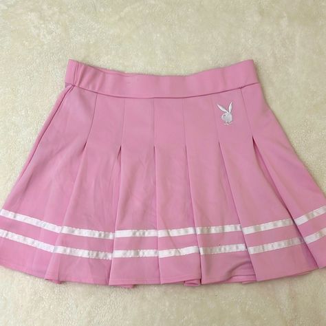 Never Worn Cute Playboy Pleated Cheerleading Skirt - Perfect For A Halloween Costume! Halloween Cheerleader, Cheerleading Skirt, Cheerleader Skirt, Skirt Costume, A Halloween Costume, Cheerleading, Pleated Skirt, Halloween Costume, Pink Ladies